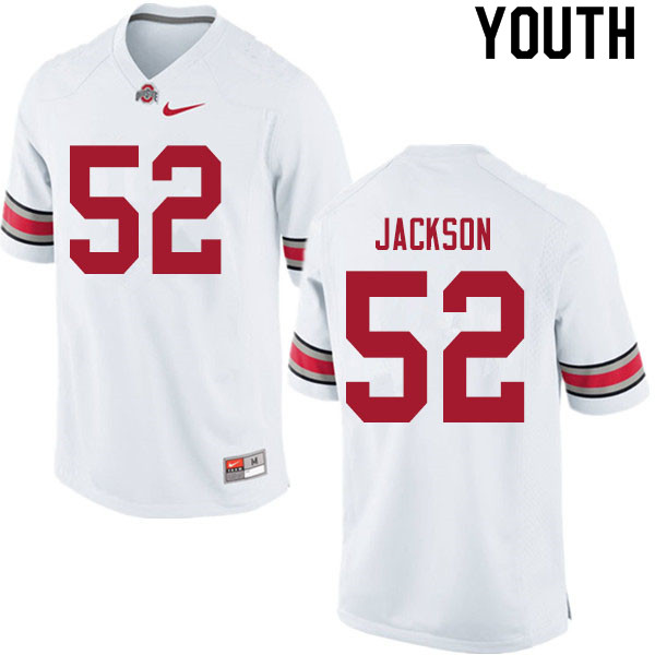 Youth #52 Antwuan Jackson Ohio State Buckeyes College Football Jerseys Sale-White